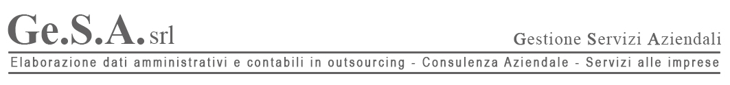 GeSA srl - C.F. 06072880583 - P.IVA 01487861005